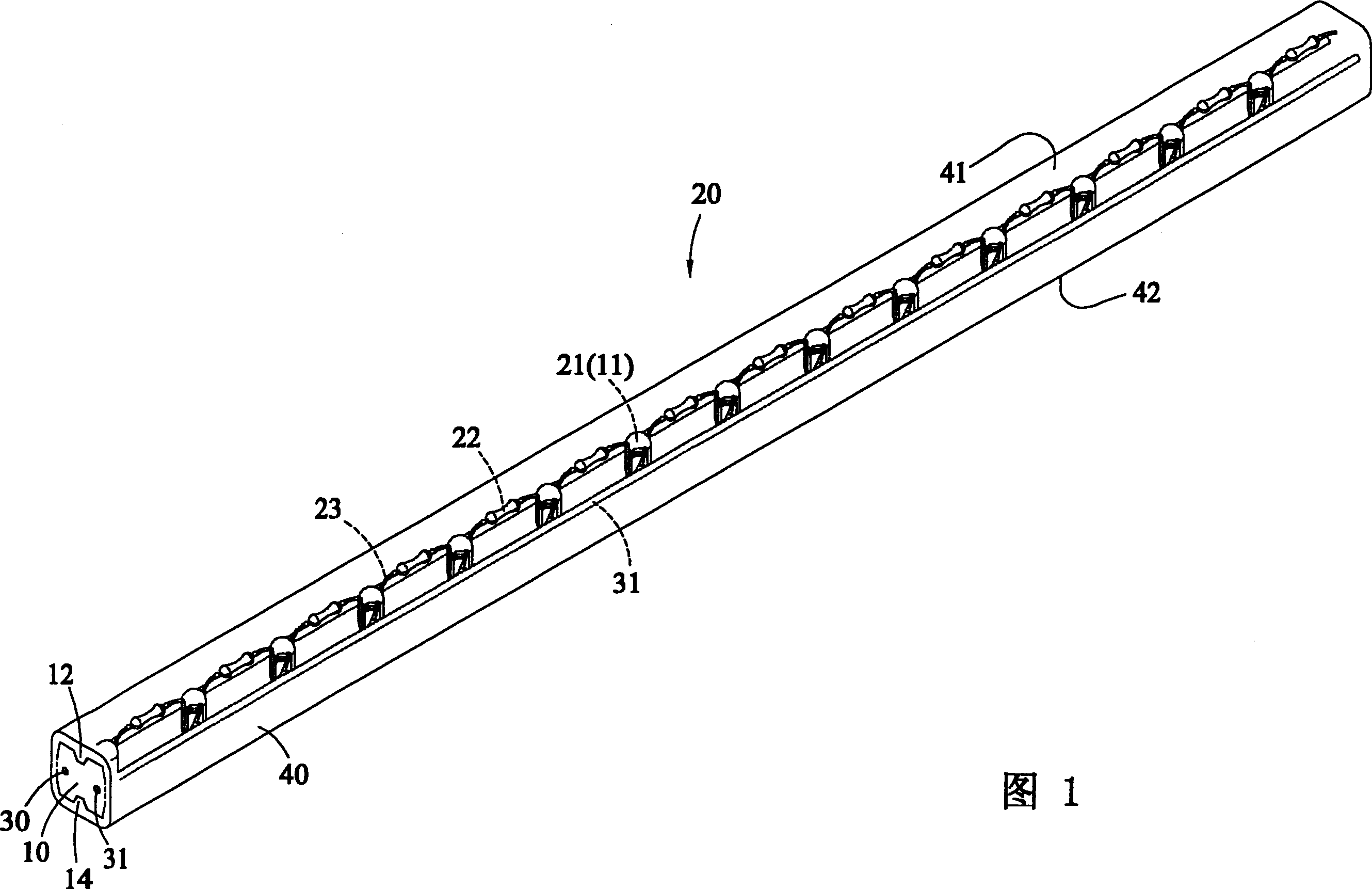 Flexiblel ight-emitting unit and its making process