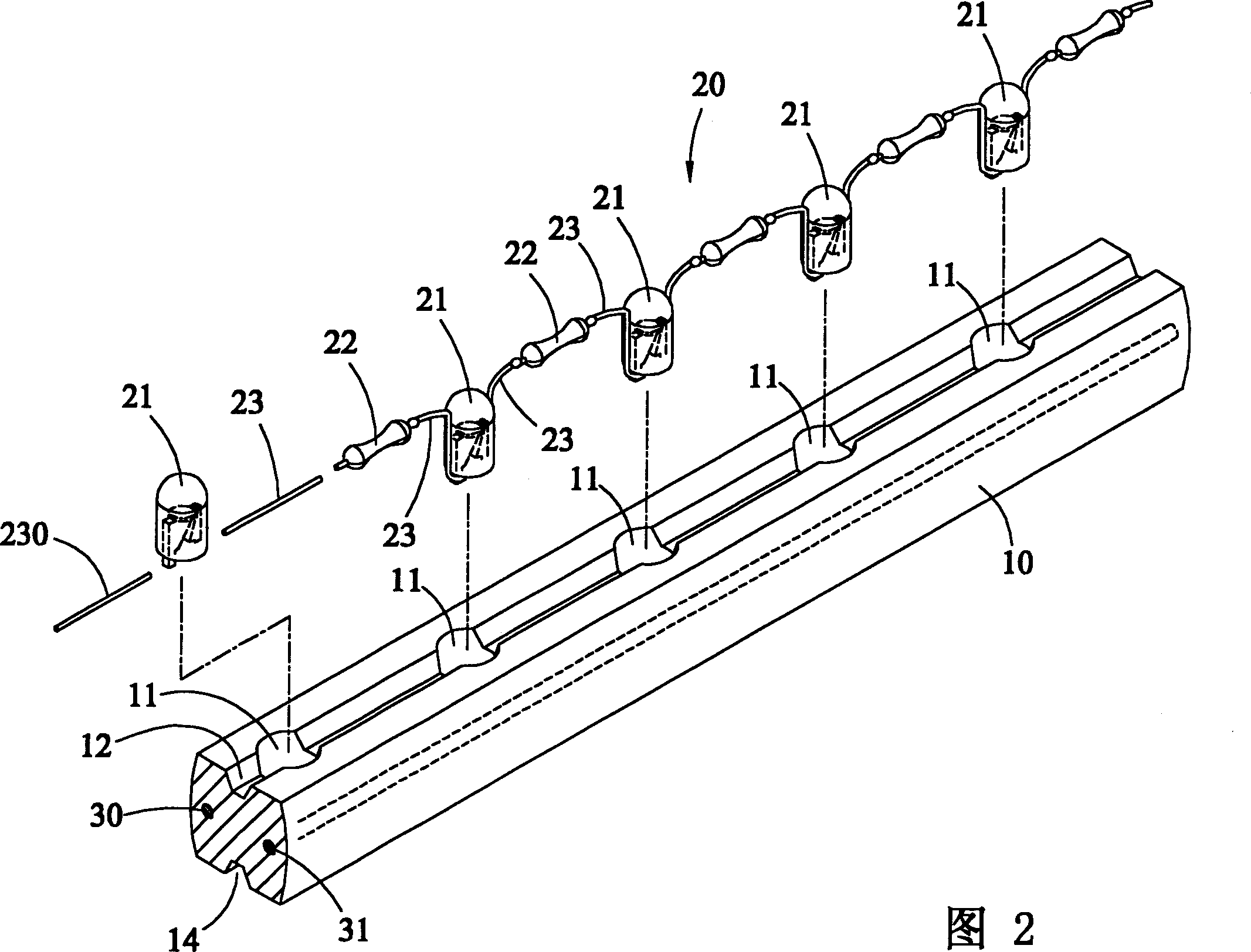 Flexiblel ight-emitting unit and its making process