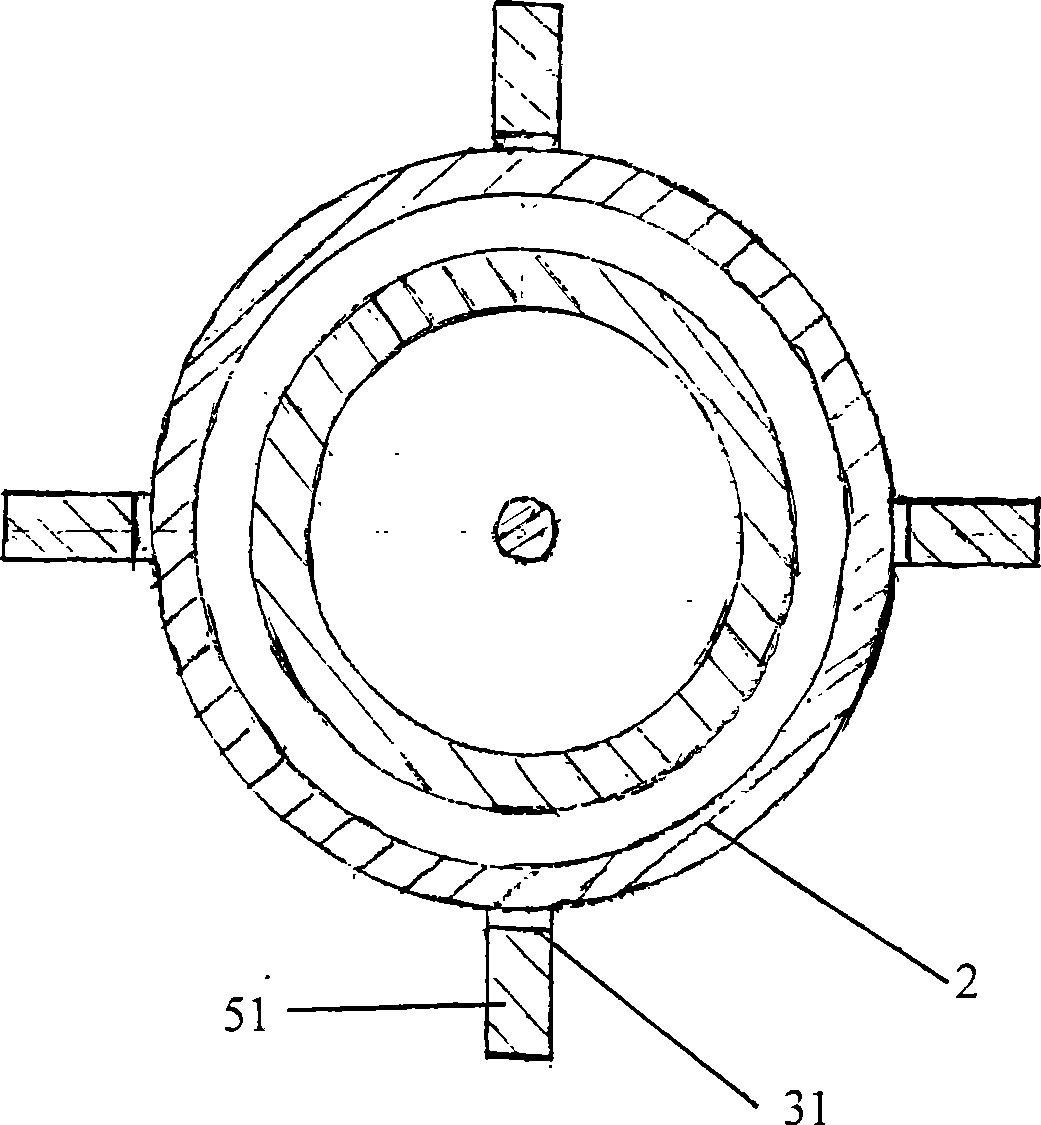 Centrifugal ball type braking device for vertical shaft type windmill