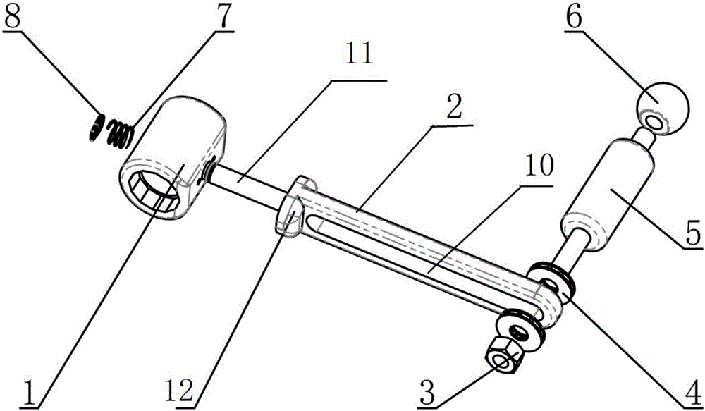 Special wrench for high-voltage line inspection robot operation