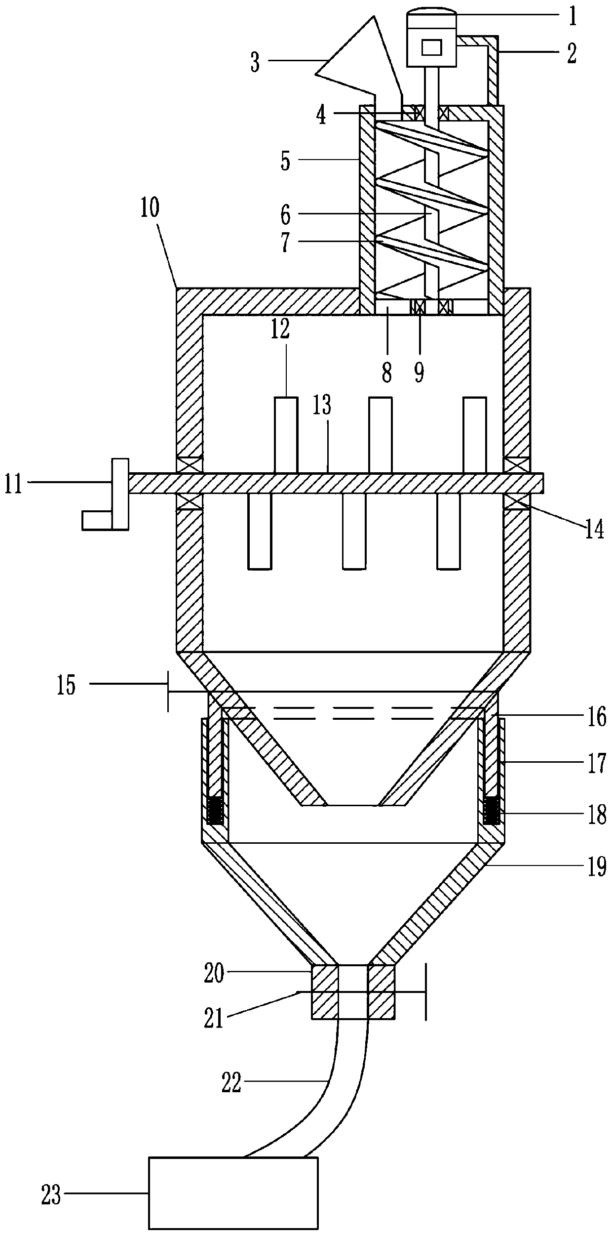 A convenient feeding device for metallurgical powder