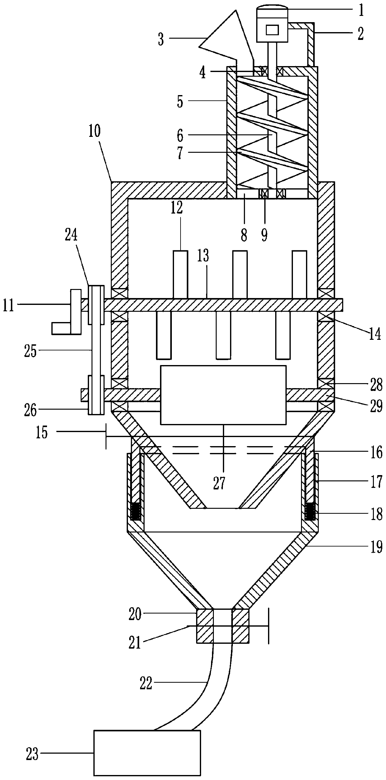 A convenient feeding device for metallurgical powder