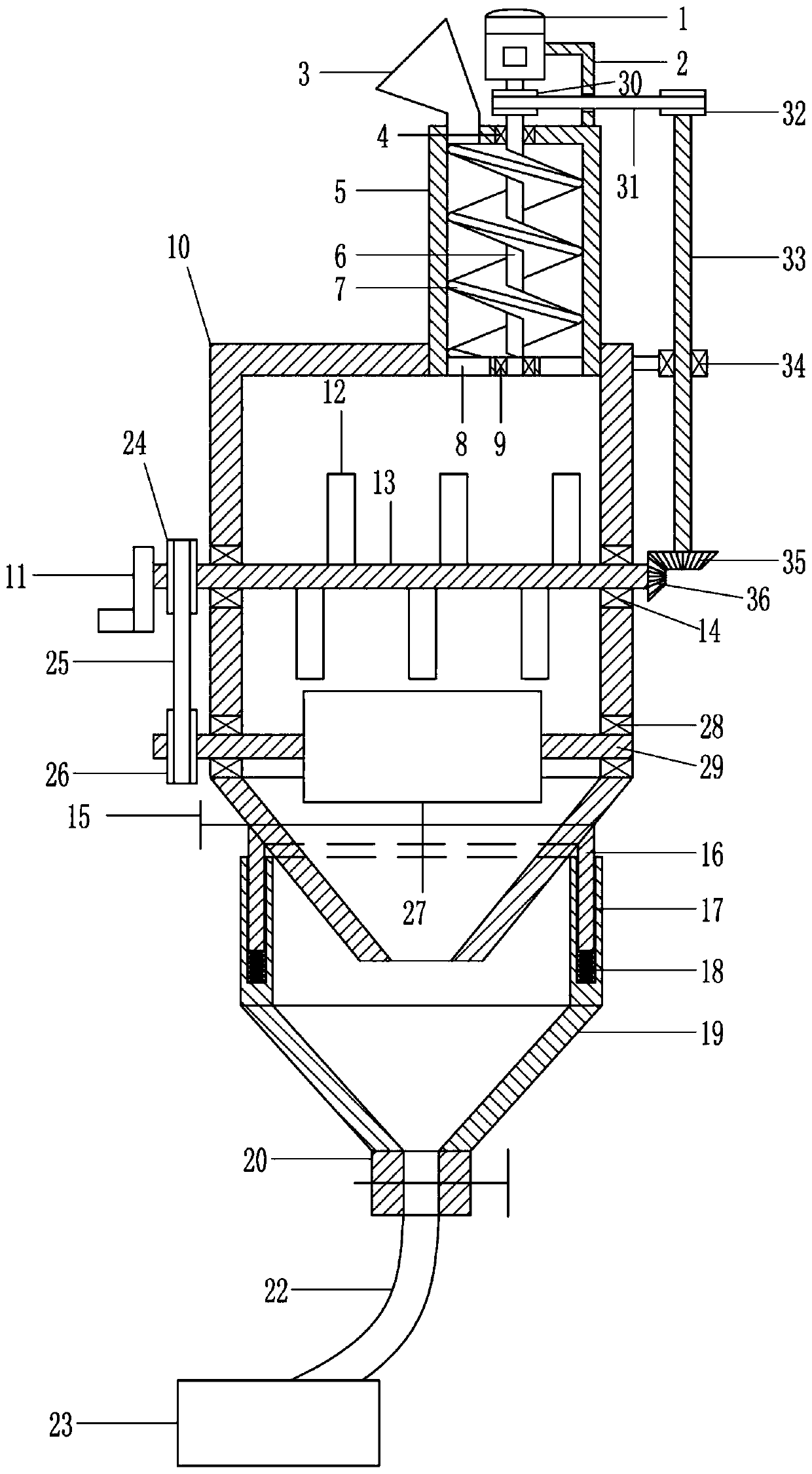 A convenient feeding device for metallurgical powder