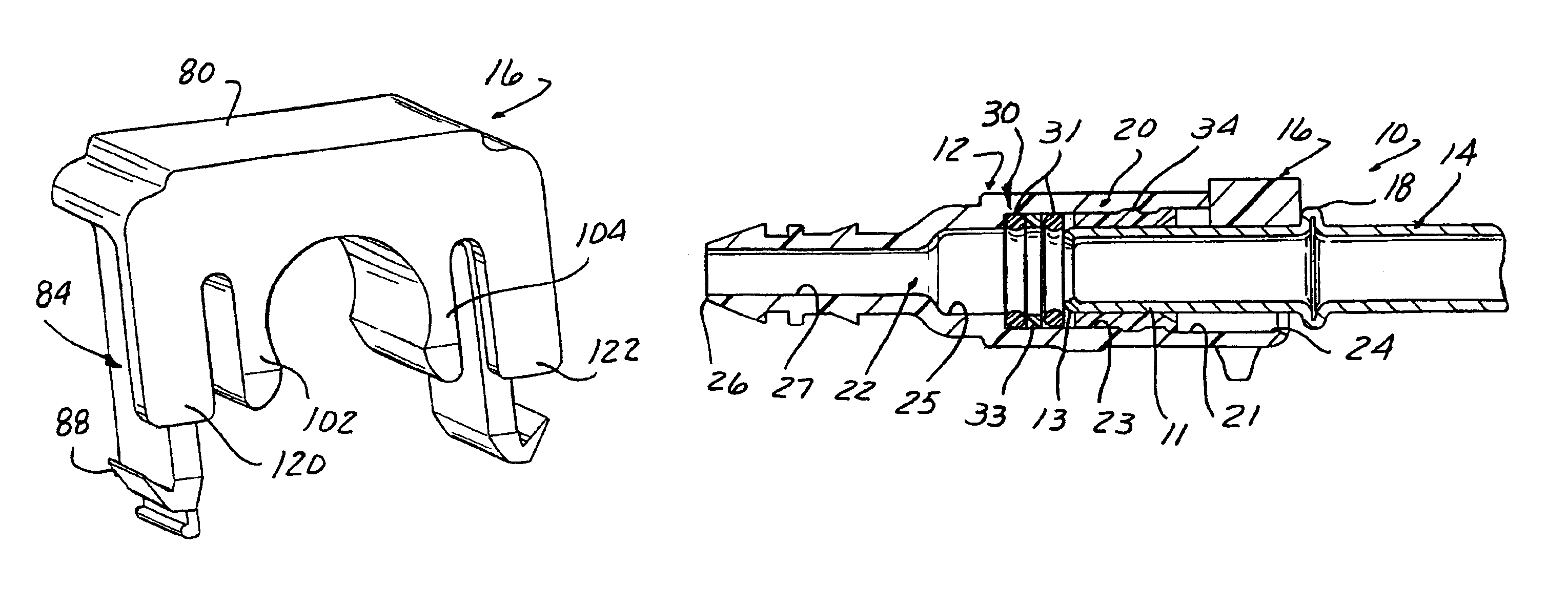 Low profile fluid quick connector