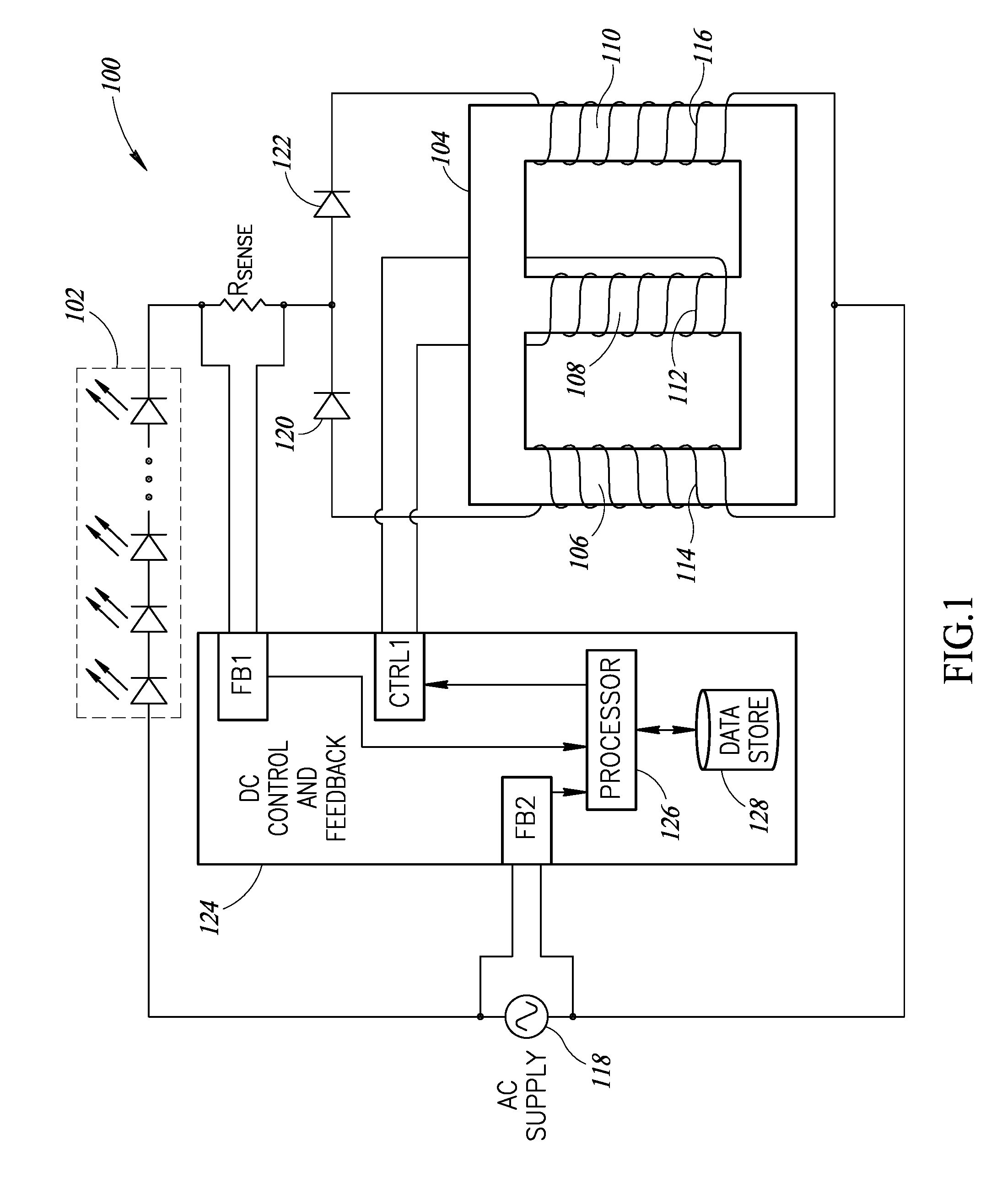 High efficiency power controller for luminaire