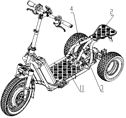 Intelligent electric vehicle luggage rack