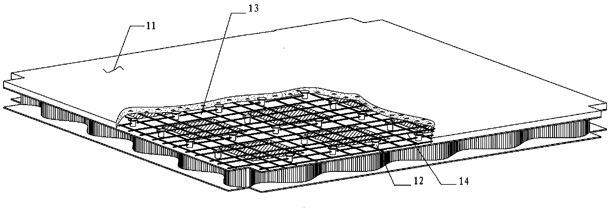 Combined dense rib plate as well as manufacturing method and assembled type plate-column structure thereof