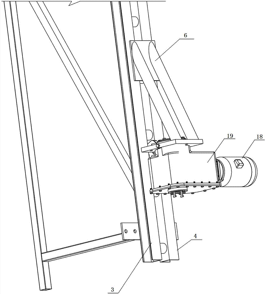 An electric lifting mechanism for lifting scaffolding