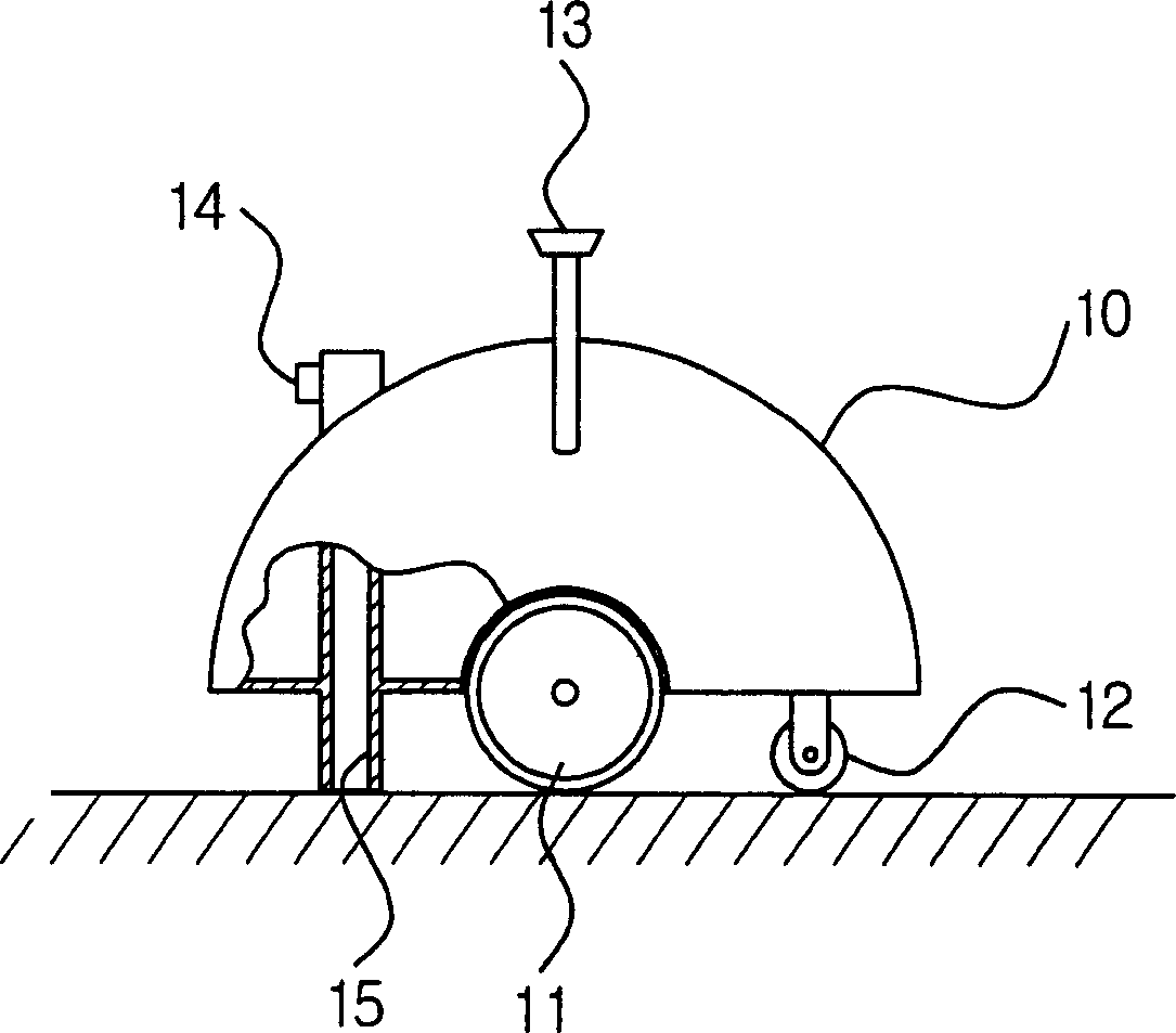 Robot vacuum cleaner with air stirring