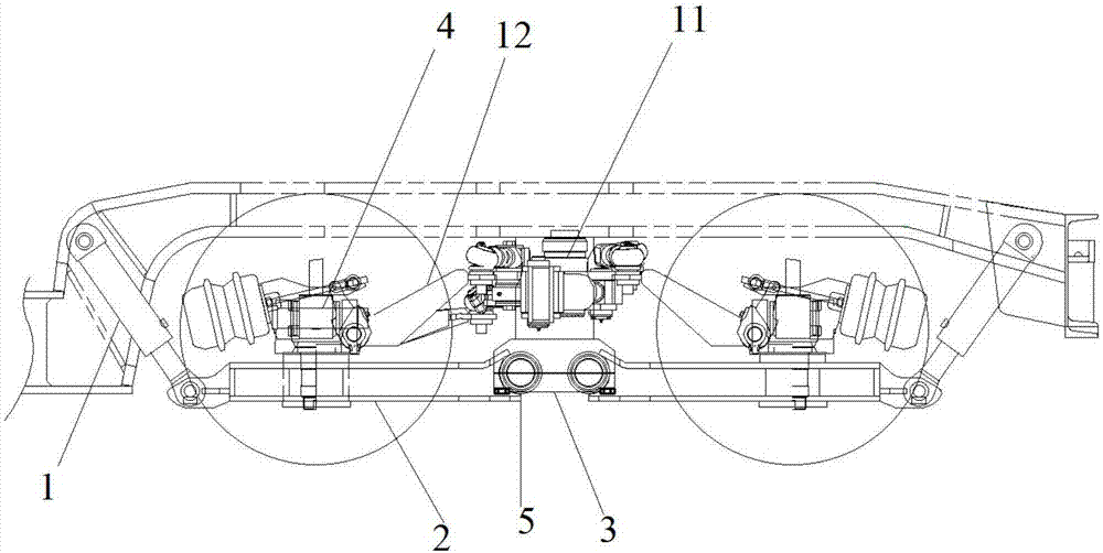 Semitrailer rear turning angle control mechanism capable of performing accurate guidance