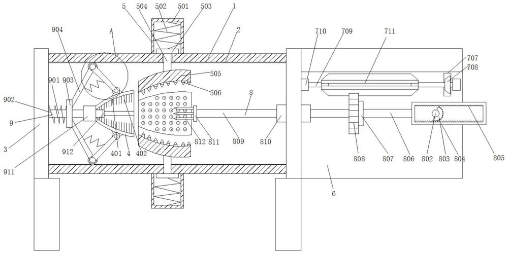 Shell shelling equipment for bamboo shoots of moso bamboo