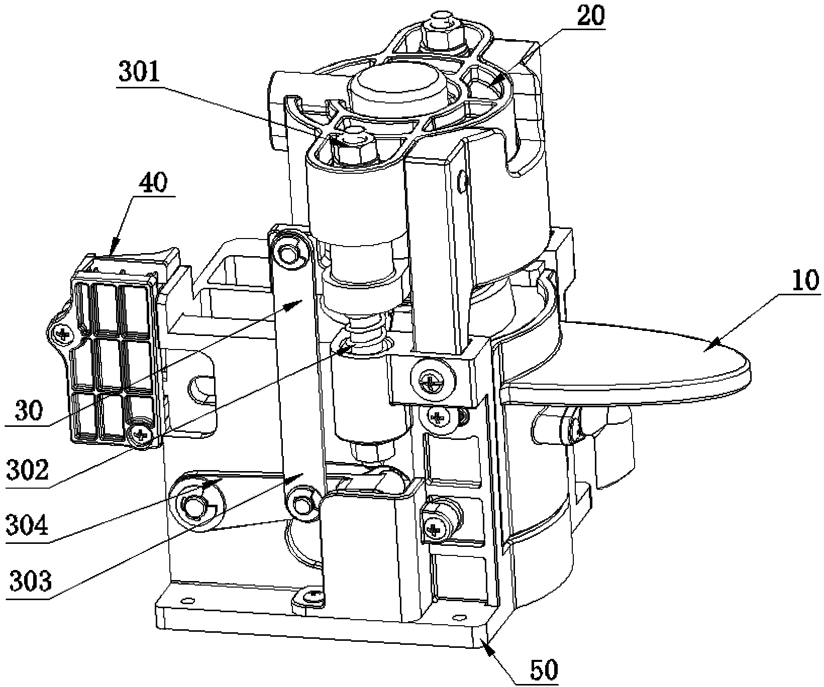 Vertical capsule brewing device for coffee machine