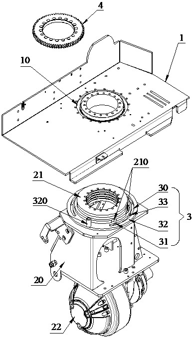 Single wheel steering and cleaning robot