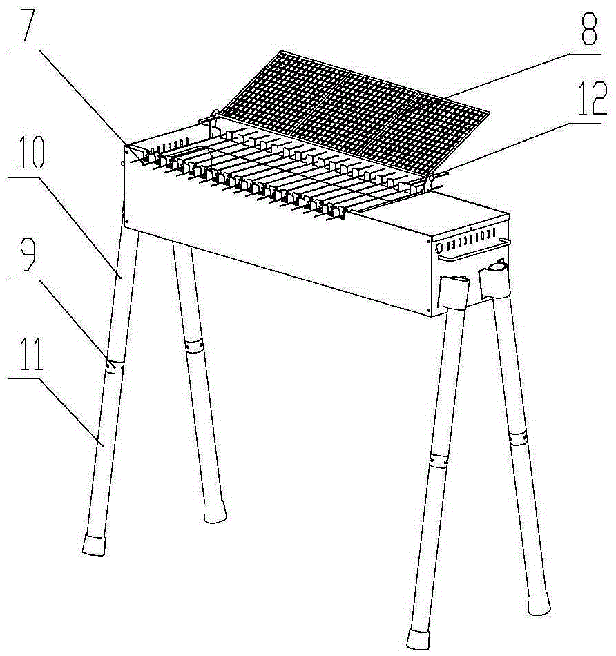 Portable and automatic barbecue device