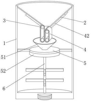 A kind of modified PBT raw material anti-caking stirring equipment and breaking up method