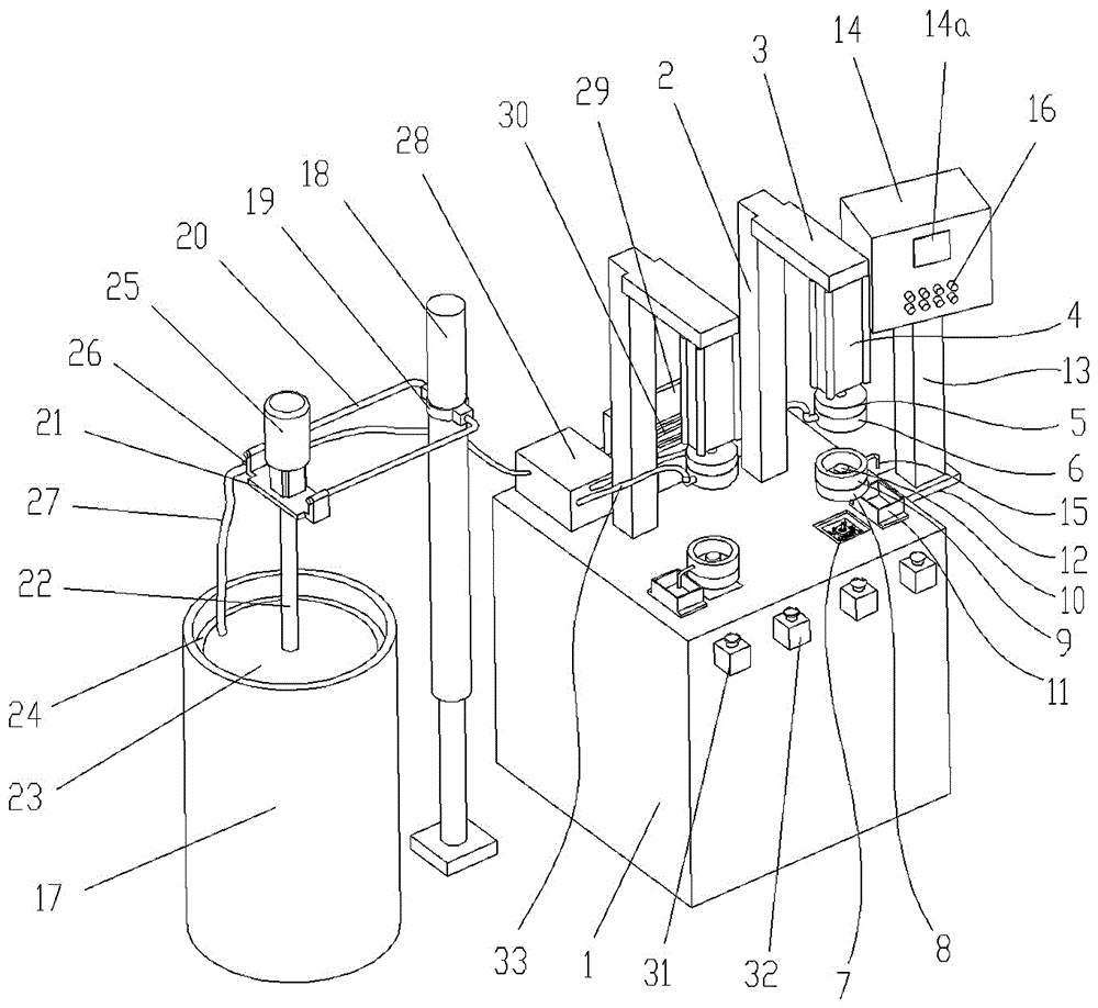 A bearing grease injection machine