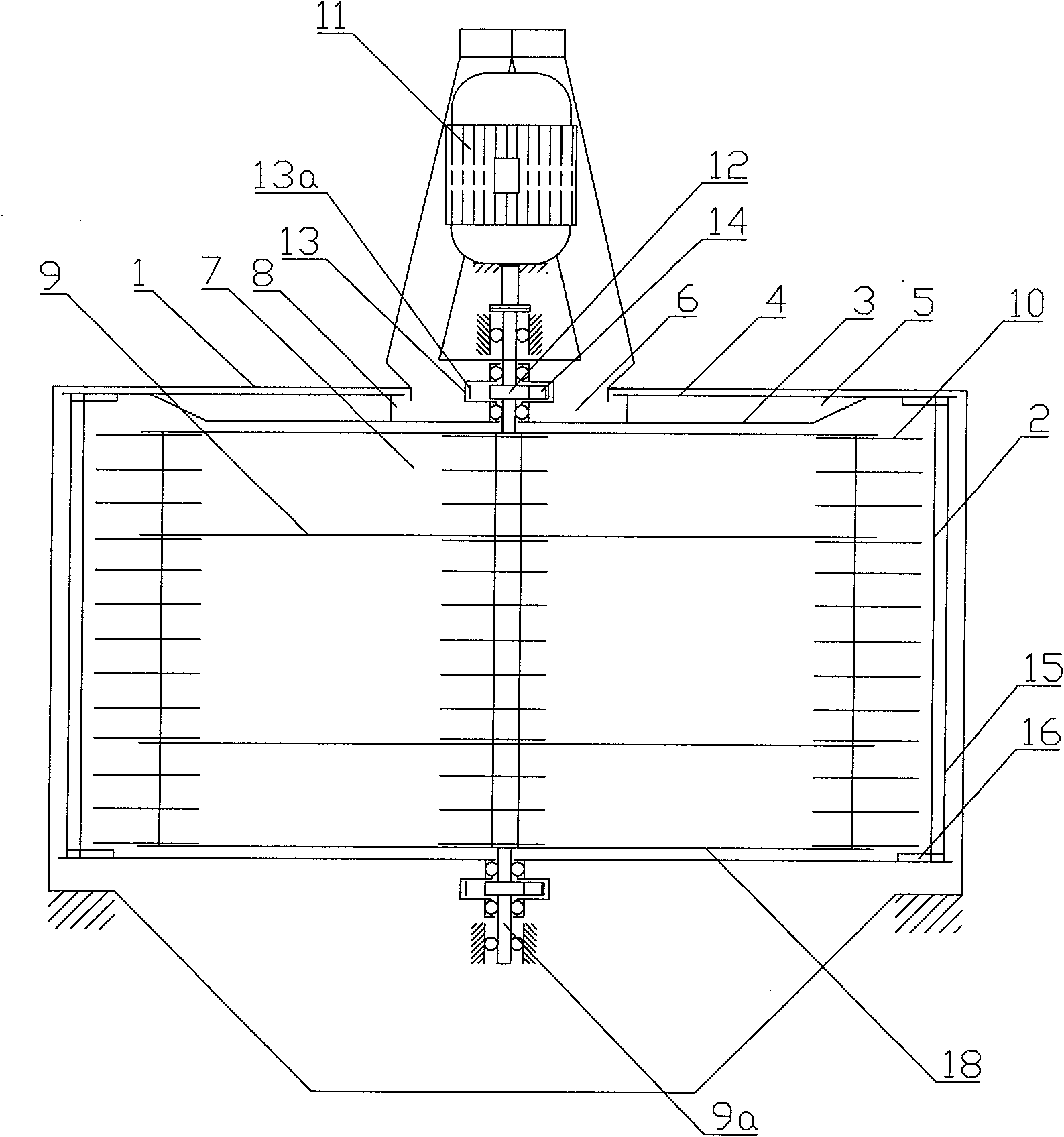 Hammer type crusher internally provided with feeding fan and rotary screen