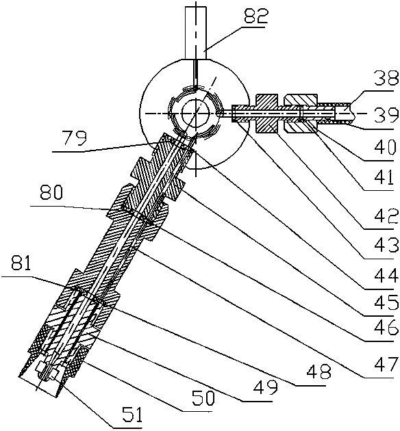 Intelligent planet-tracking synchronous liquid spraying and gas absorbing device for curved surface electrolytic machining