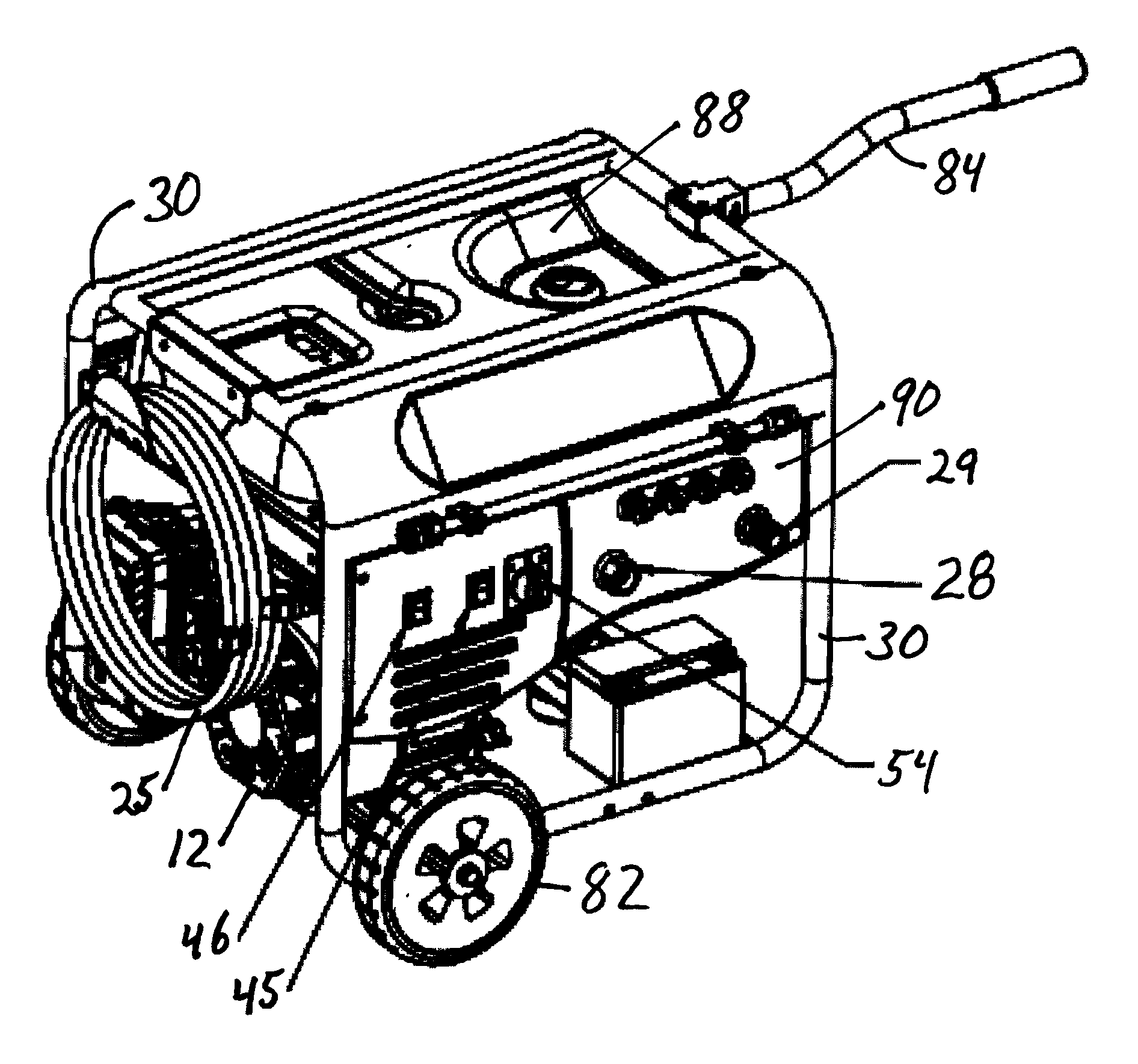 Pressure spray washer and control