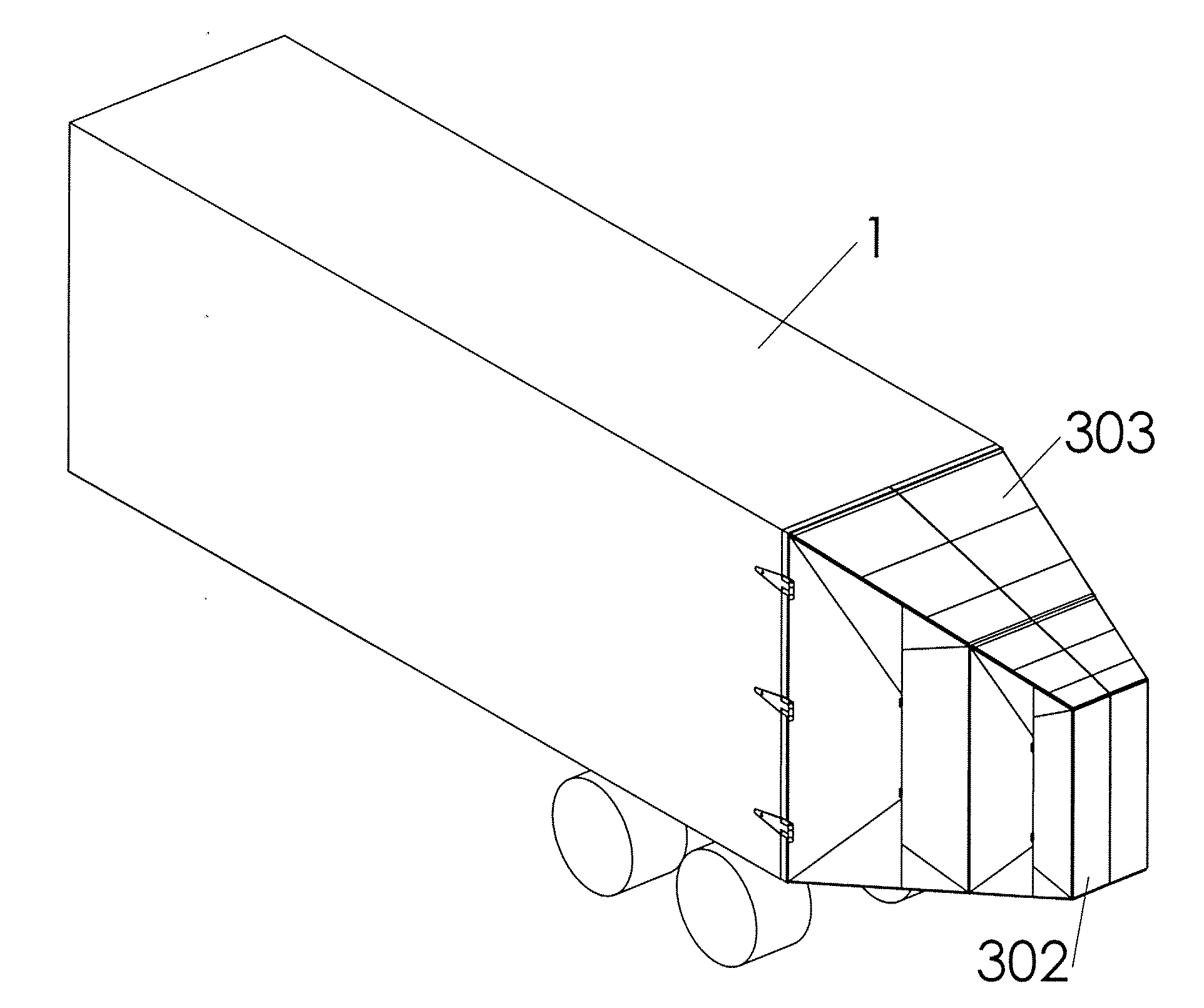 Aerodynamic drag reducing apparatus