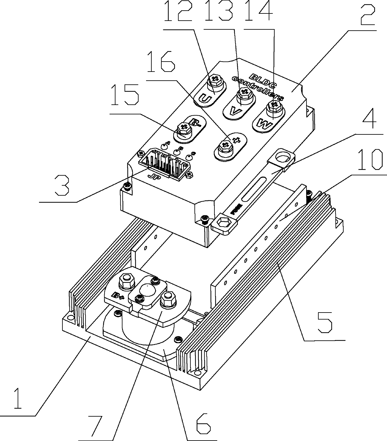 Integrated BLDC control assembly