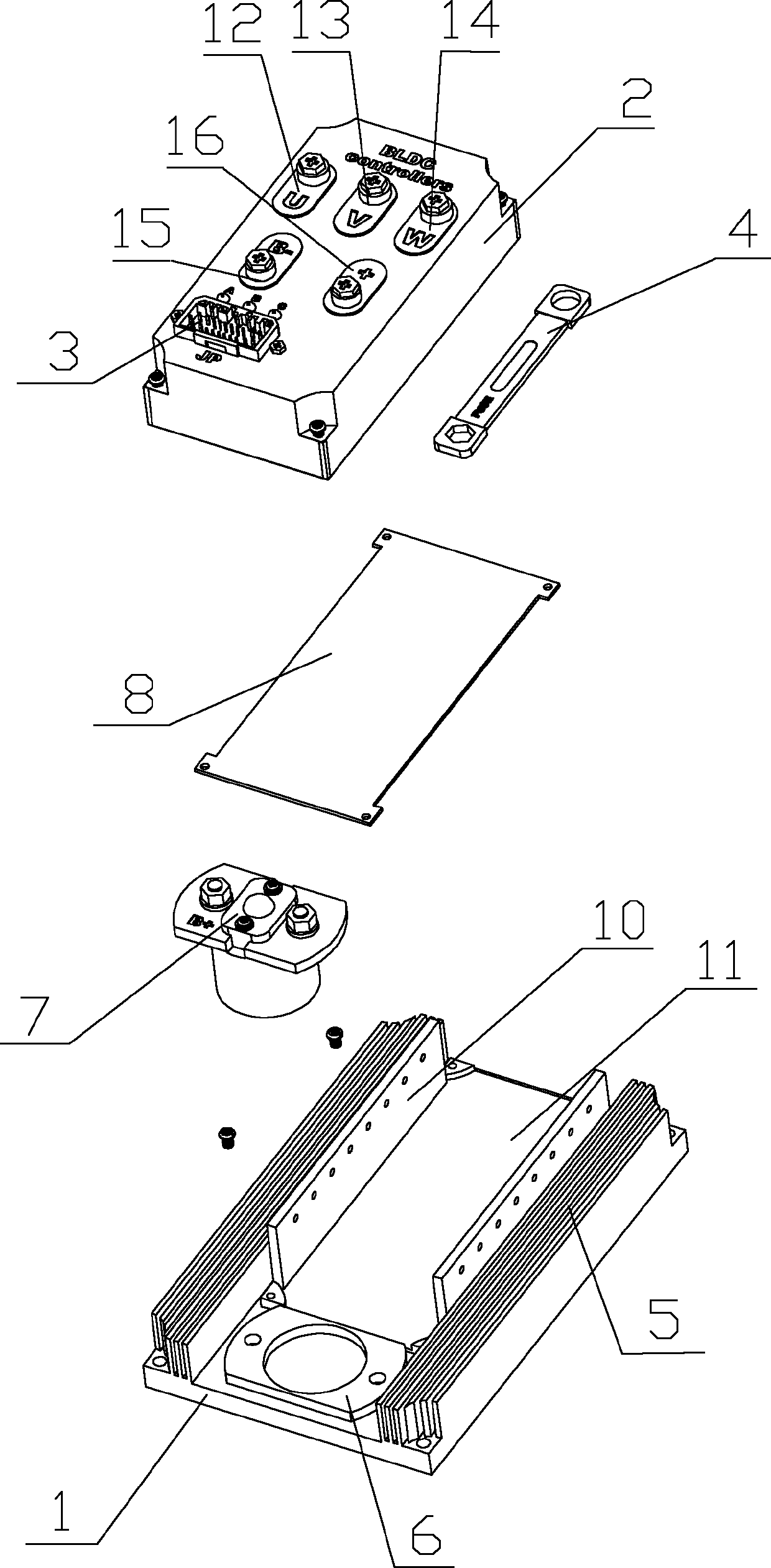 Integrated BLDC control assembly