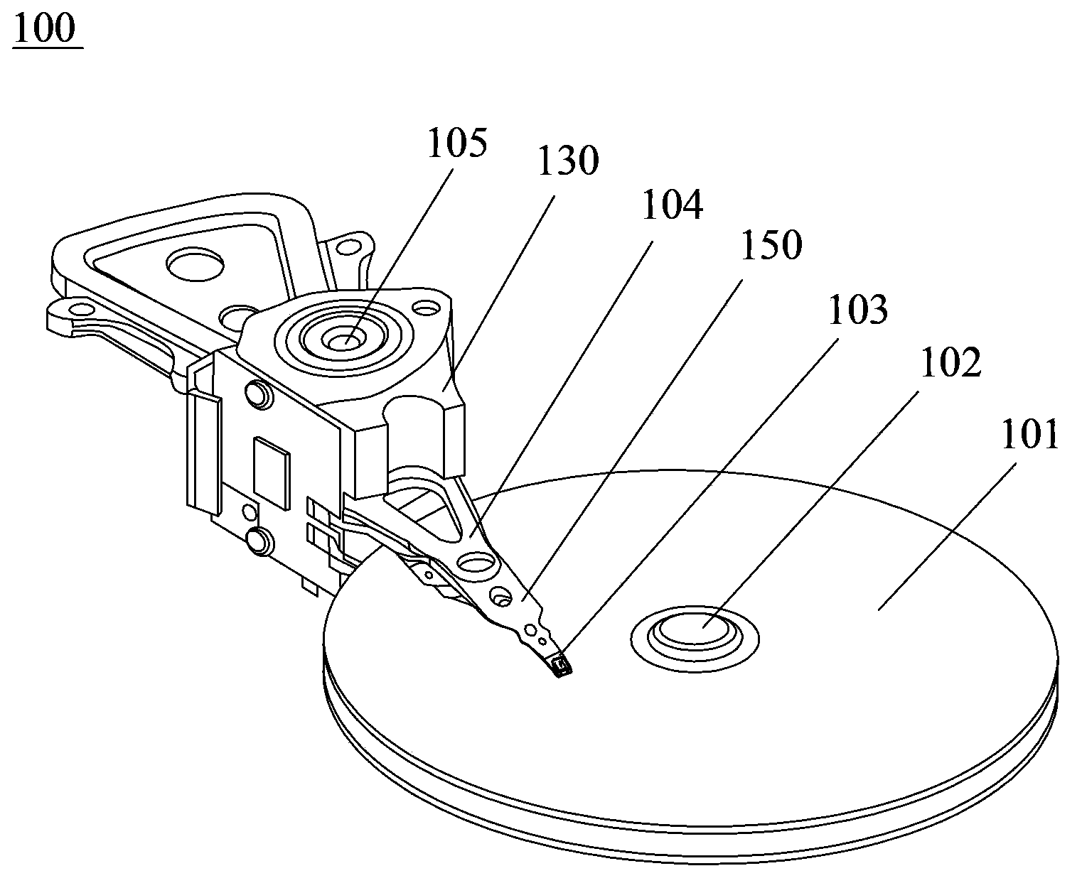 Writing element, heat assisted magnetic head sliding block, magnetic head folding-piece assembly and manufacturing method