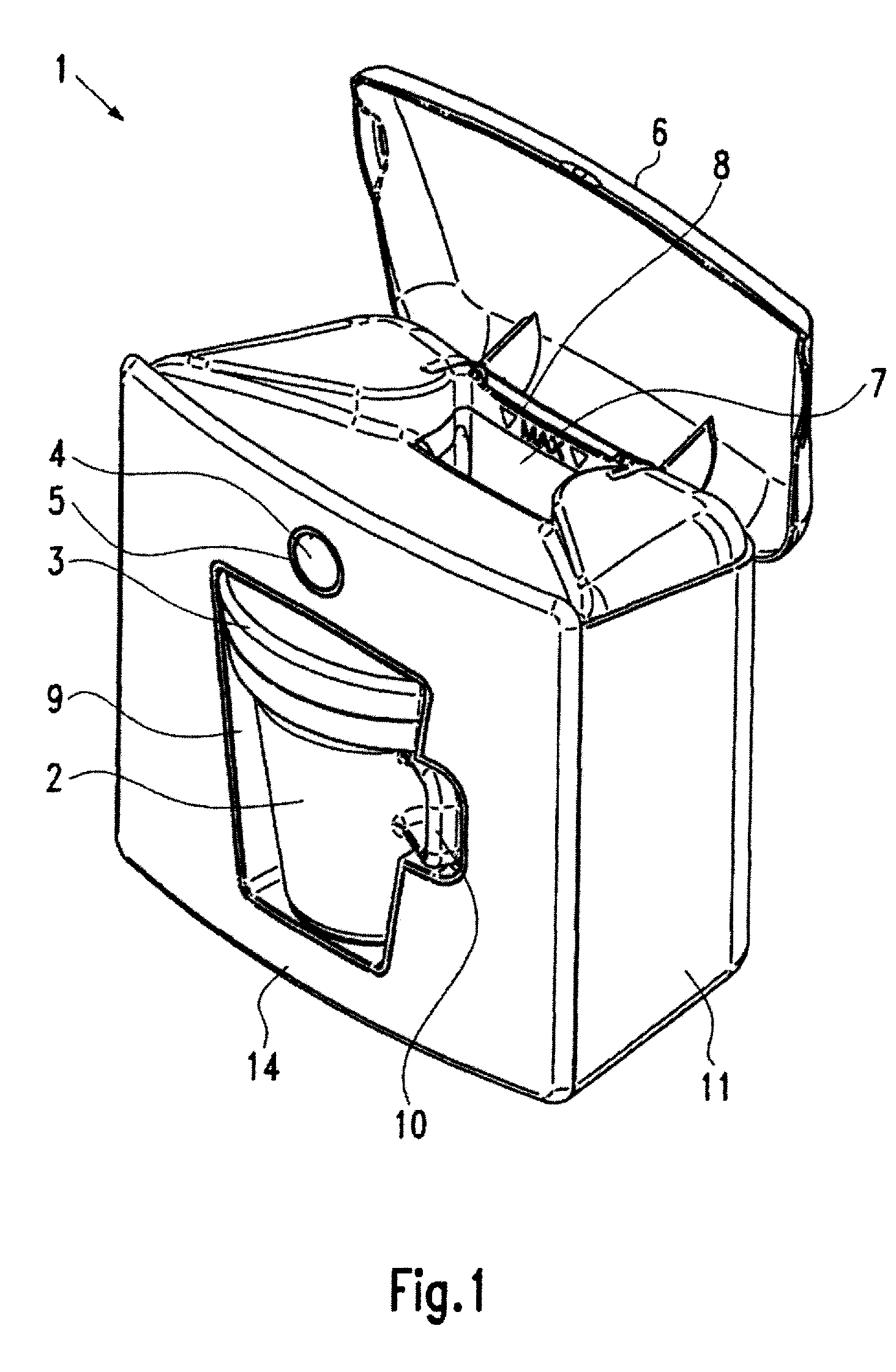 Machine for the preparation of a hot drink