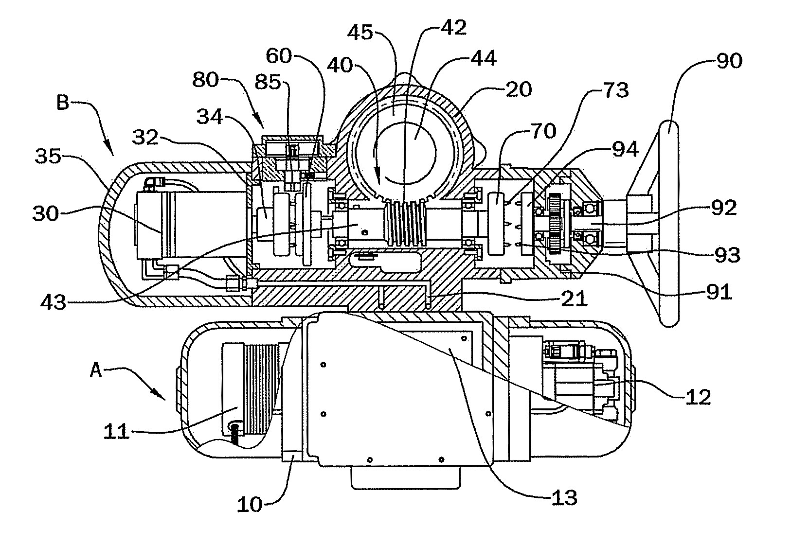 Multi-turn hydraulic actuator