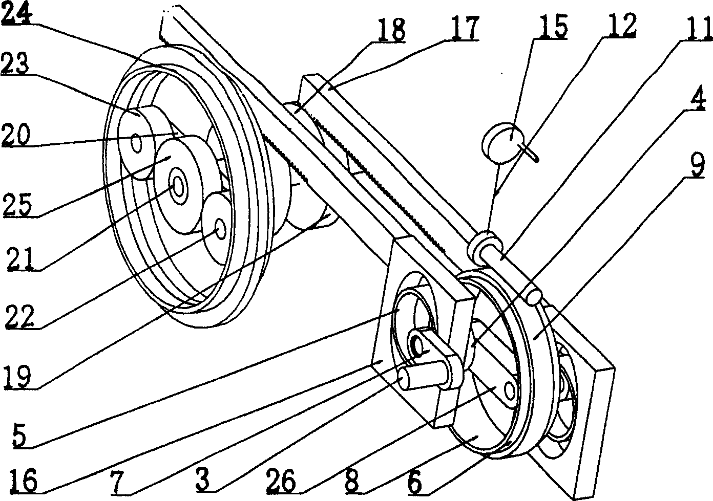 Planetary gear stepless variable-speed transmission for bicycle