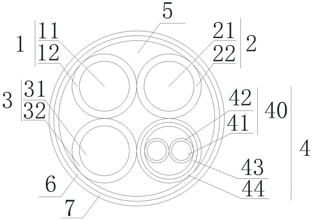 A temperature-monitoring flame-retardant charging cable