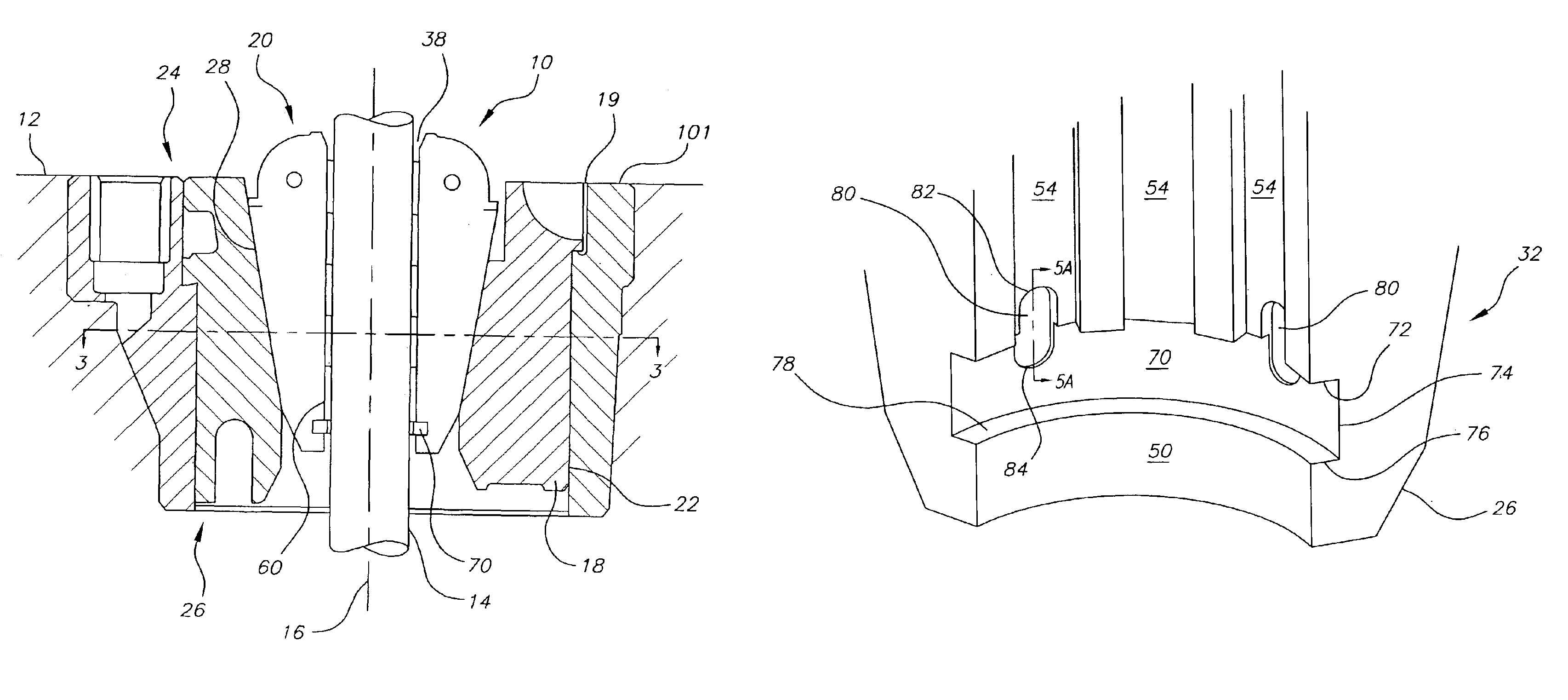 Pipe-gripping structure having load rings