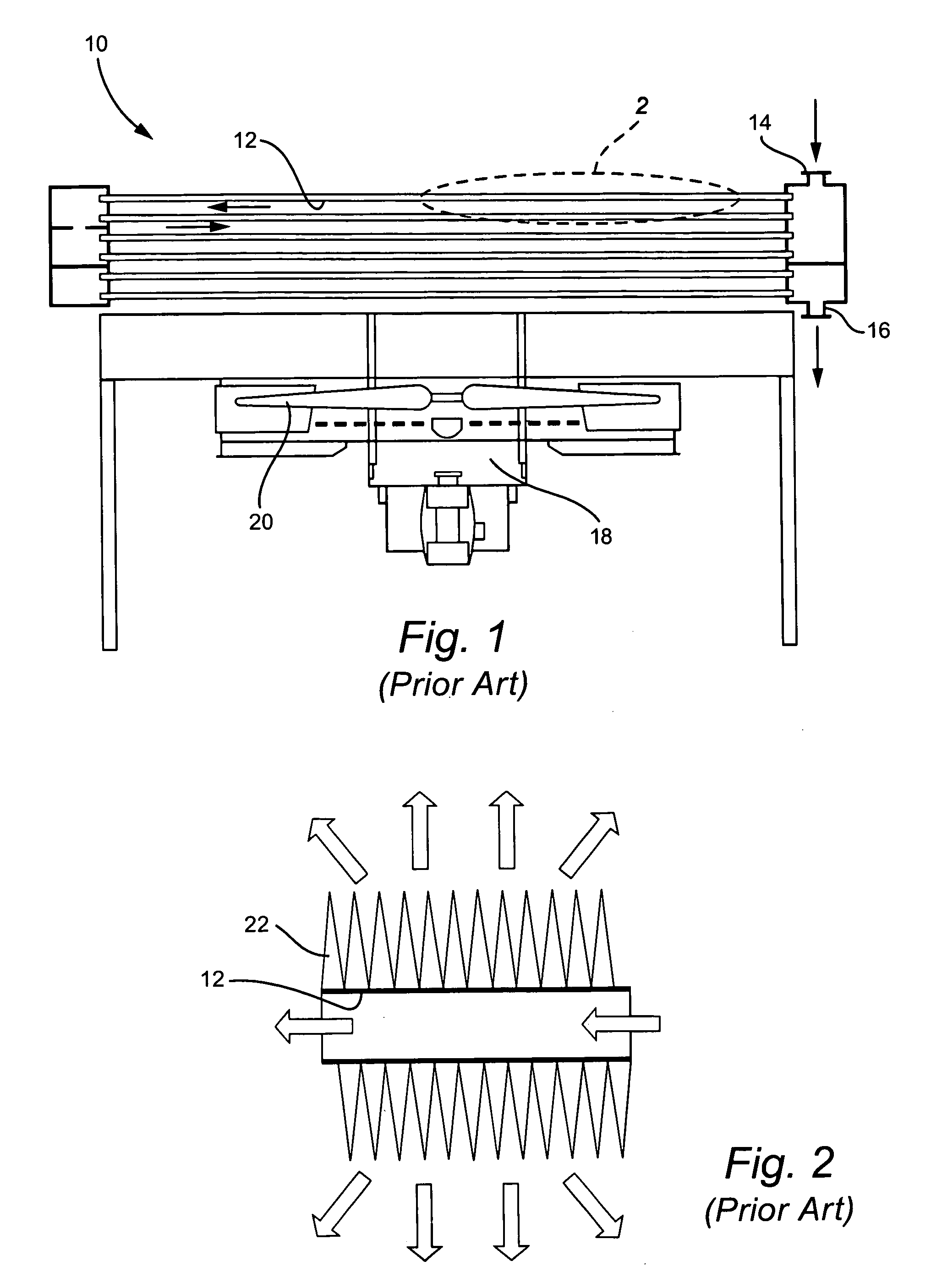 Air cooled heat exchanger with enhanced heat transfer coefficient fins