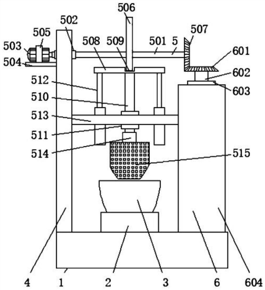 Common yam rhizome mashing equipment for glutinous rice yam porridge making and using method