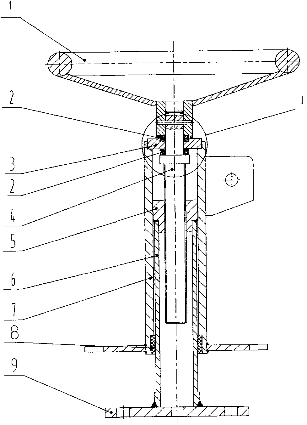 Lift device for opening and closing of oil tank hatchcover