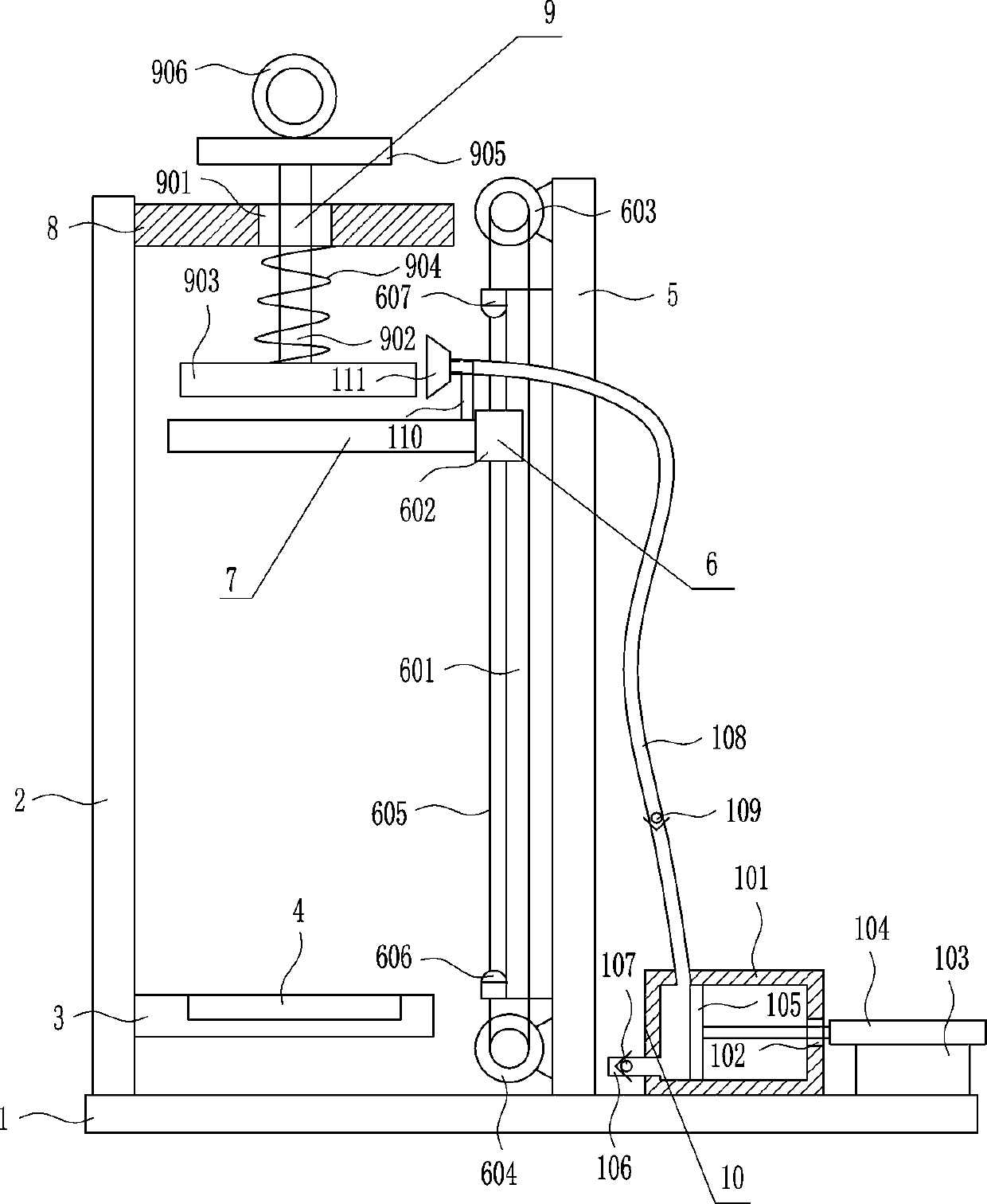 Efficient grinding device for metal kitchenware