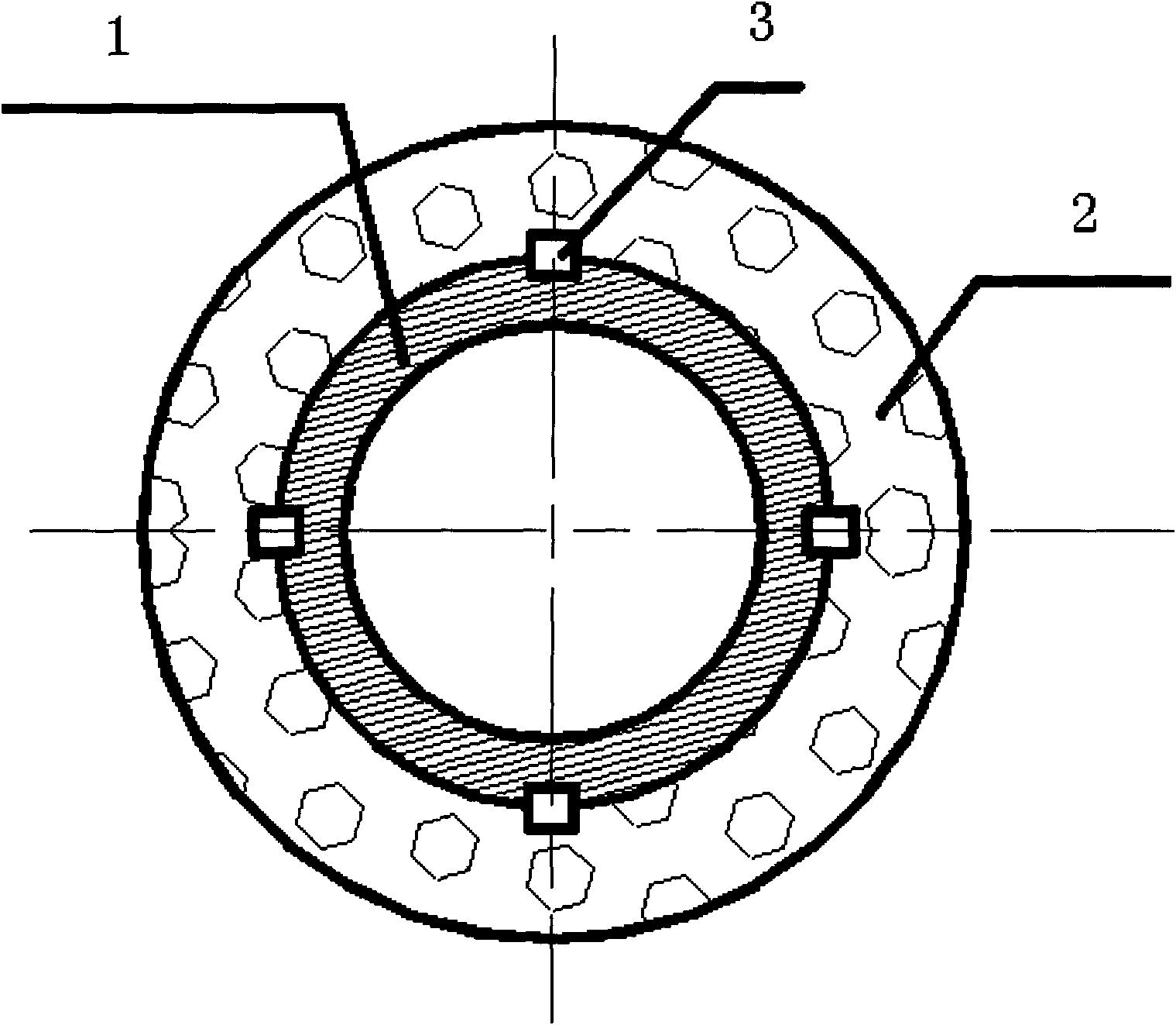 Roll collar of furnace roller of roller hearth heating furnace