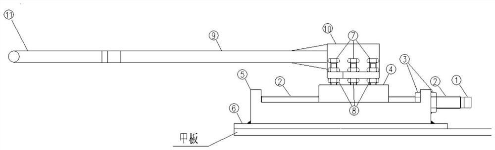 Ship hatch coaming wind pipe belt arrangement device and arrangement method