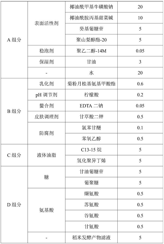 Face cleaning foam and preparation method thereof