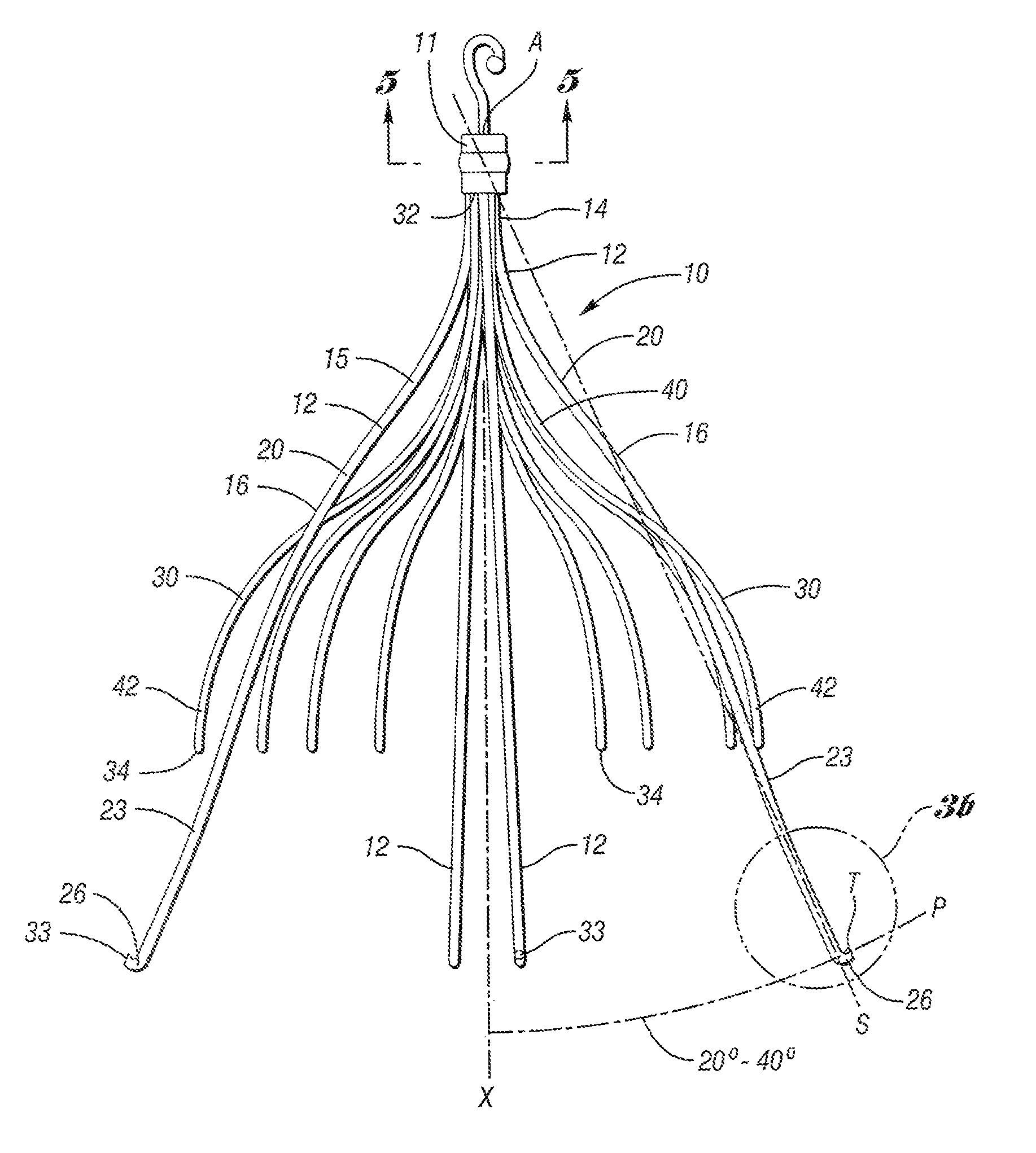 Removable vena cava filter with anchoring feature for reduced trauma