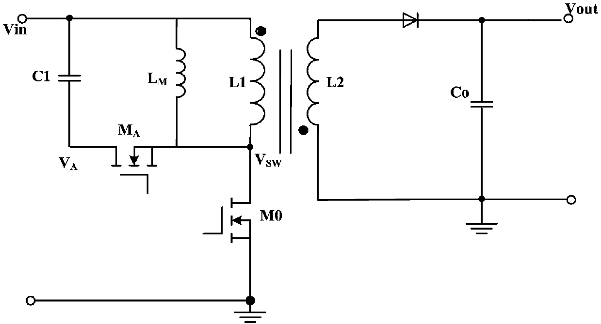 Flyback active clamping circuit and control method thereof