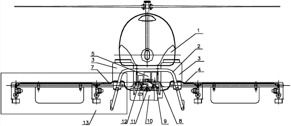 Electrostatic spraying type unmanned helicopter pesticide applying system