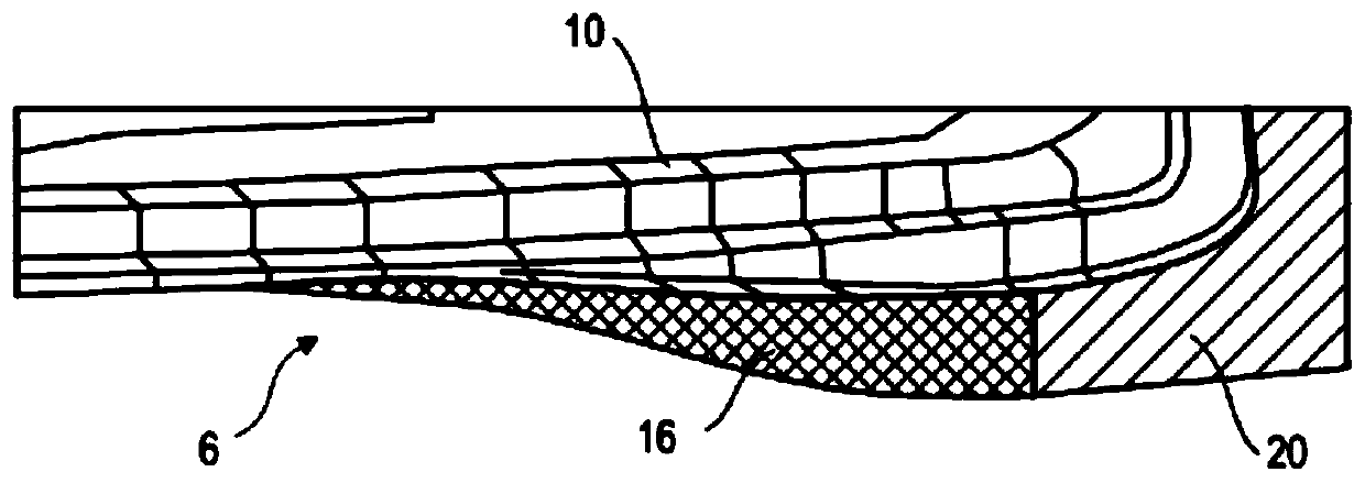 Blank holders for stamping tools for body linings of motor vehicles