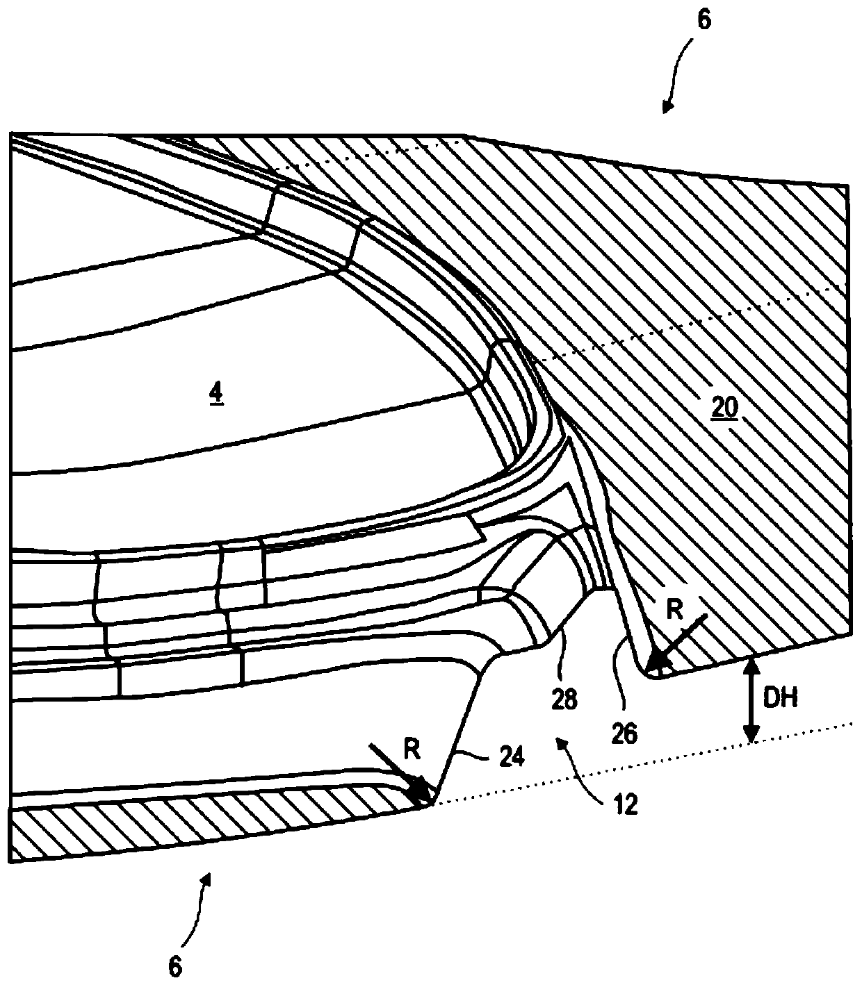 Blank holders for stamping tools for body linings of motor vehicles