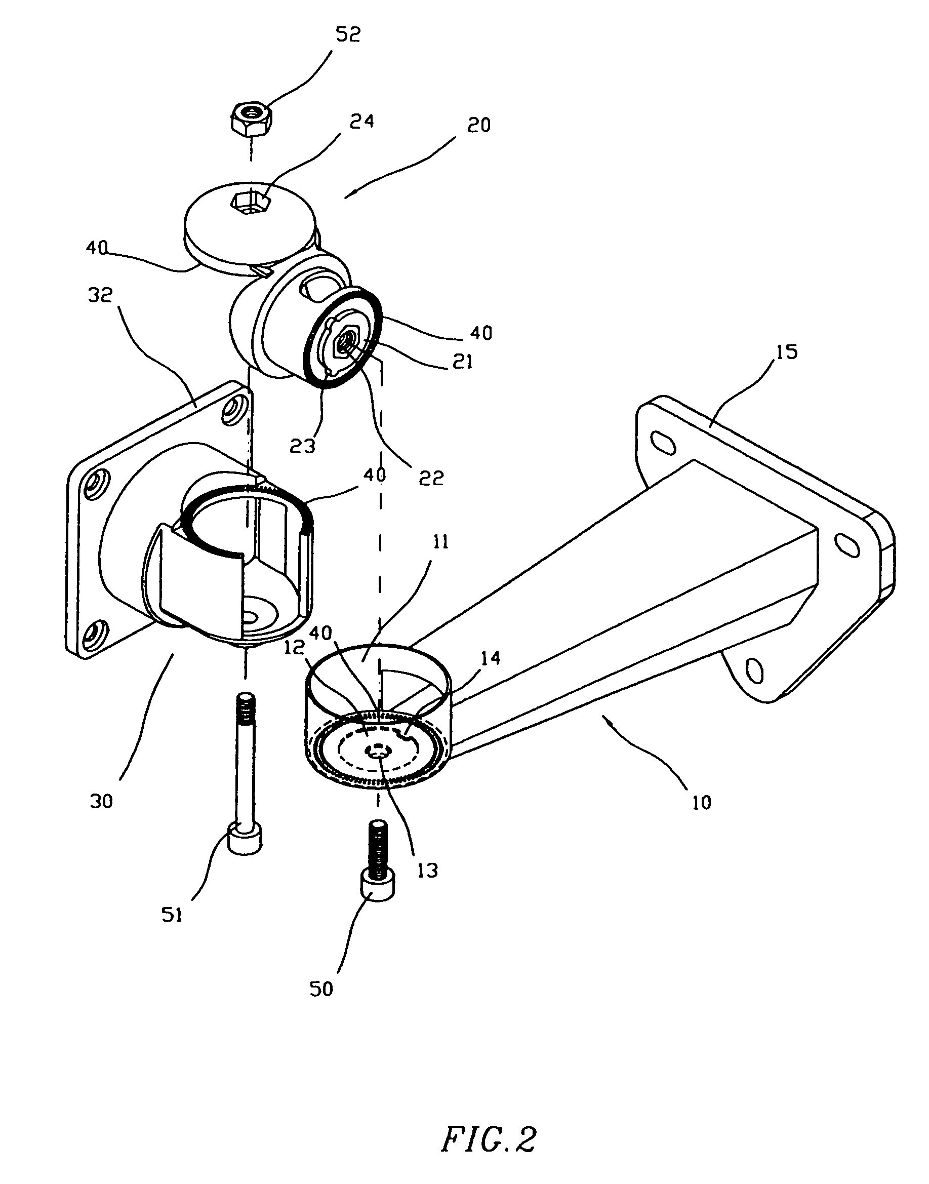 Supporting frame for CCTV camera enclosure