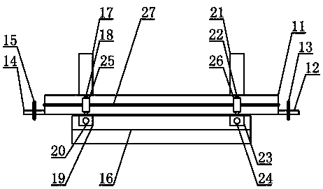 A hydraulic cylinder-controlled coating scraper device