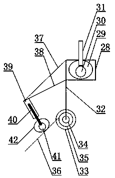 A hydraulic cylinder-controlled coating scraper device