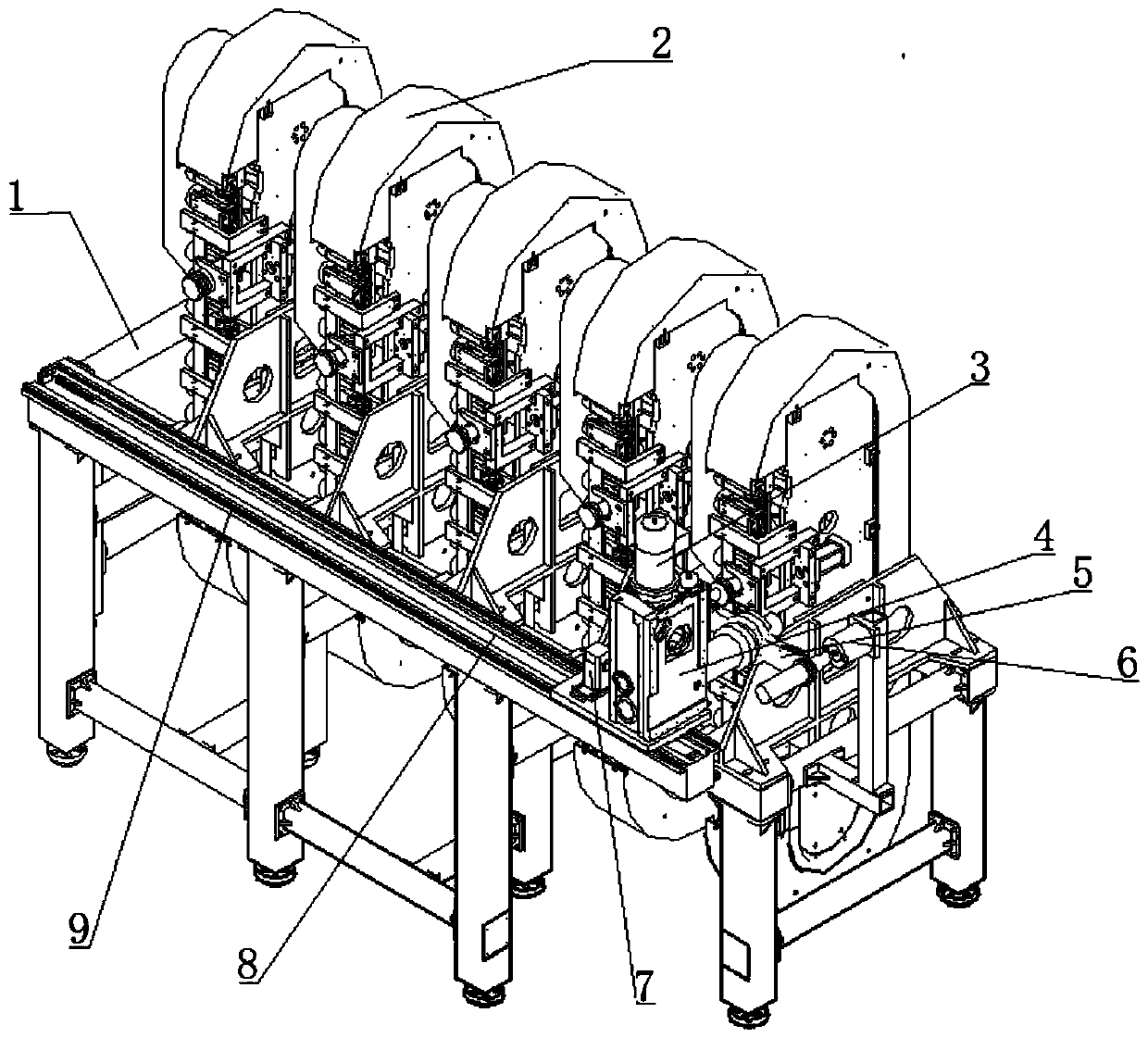 Modular structure chain type tool magazine and automatic tool change control method