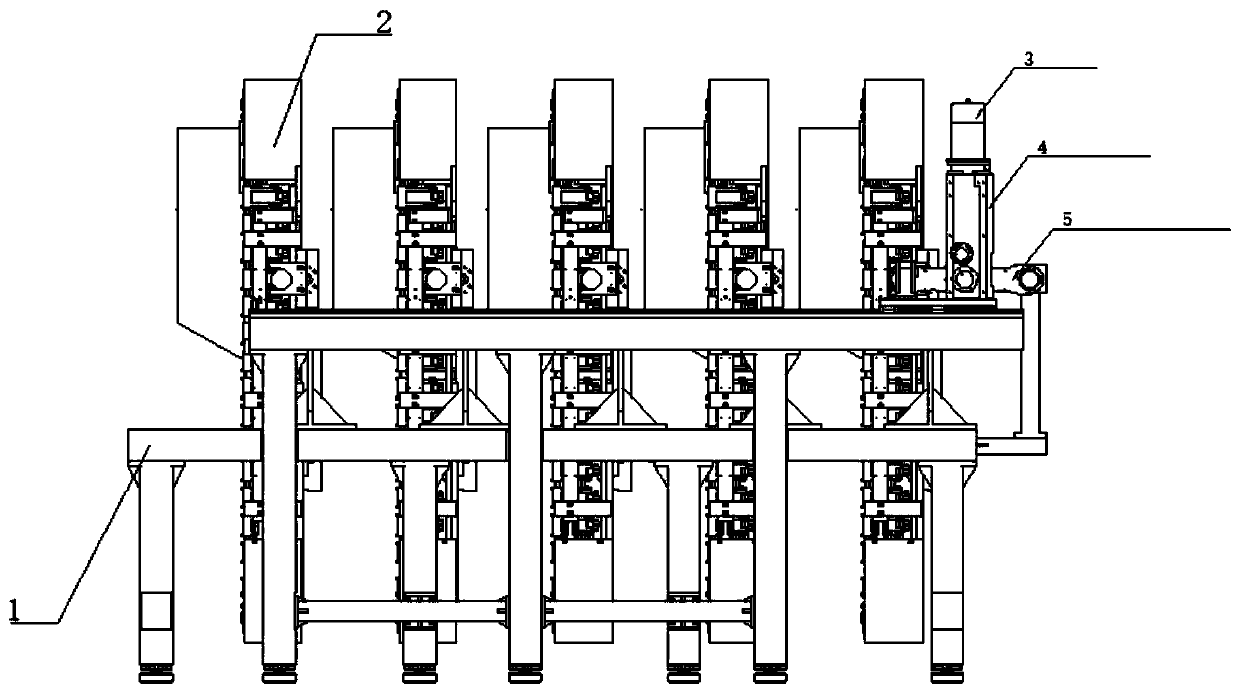 Modular structure chain type tool magazine and automatic tool change control method