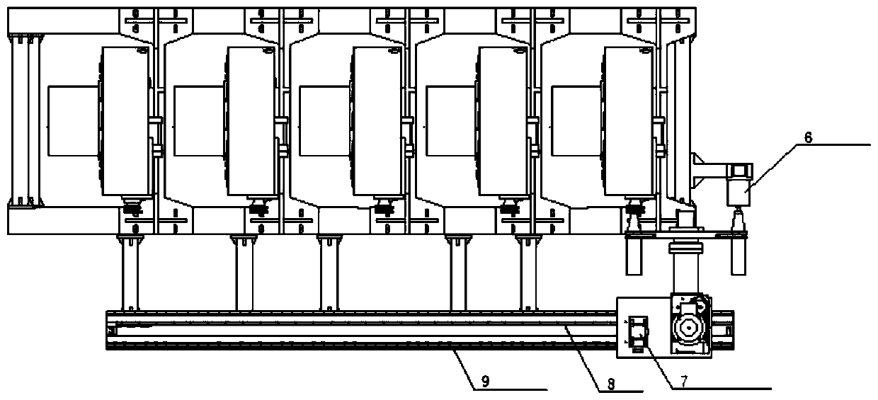 Modular structure chain type tool magazine and automatic tool change control method